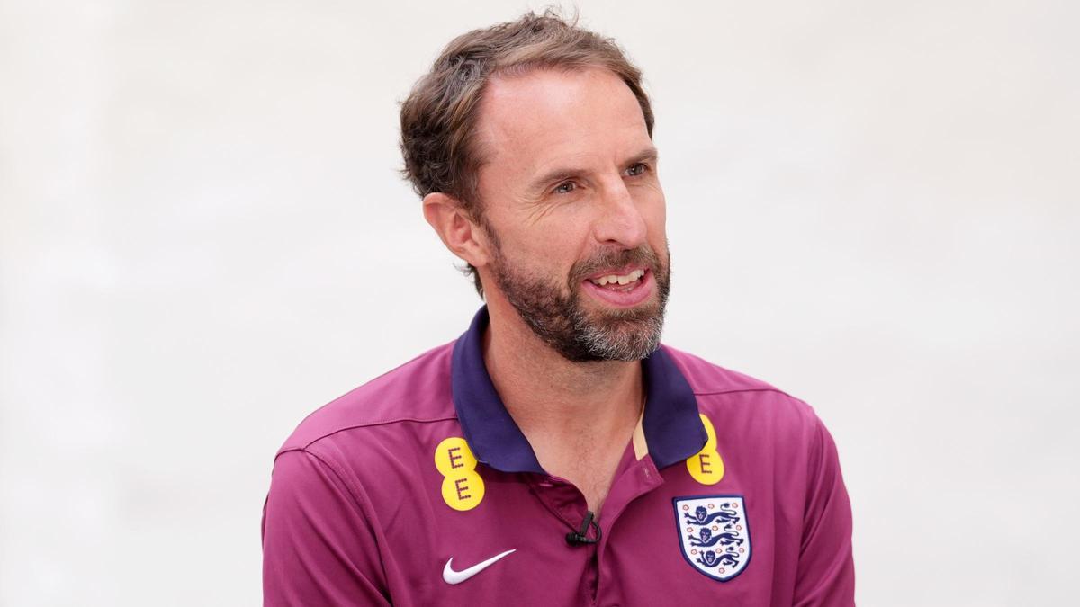 Gareth Southgate, en las afueras del hotel de concentración de Inglaterra en Blankenhain.