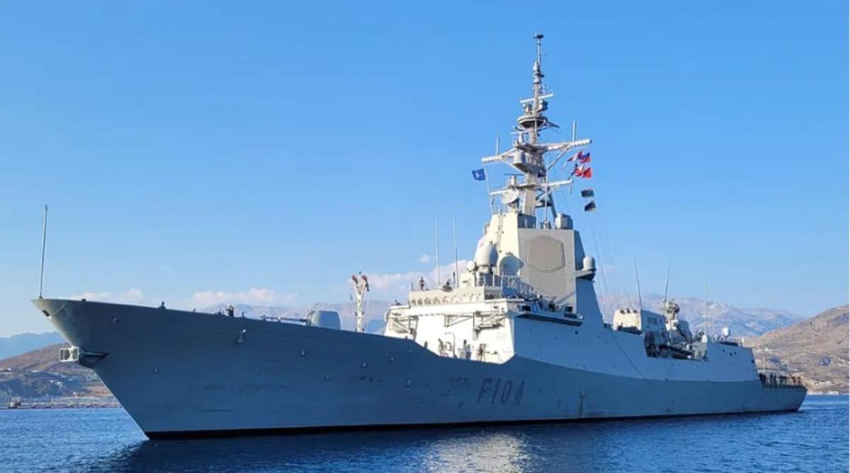 La fragata F 104 Méndez Núñez, en una foto de 2025