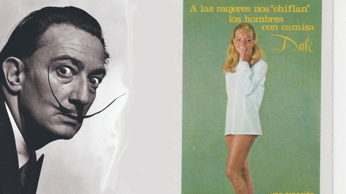 Salvador Dalí y anuncio de la 'Camisa Dalí'