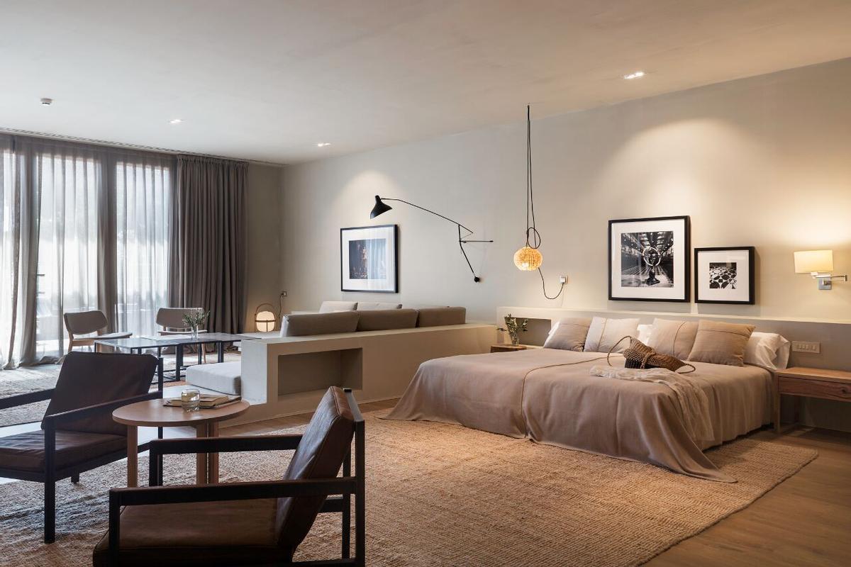 Una de las habitaciones del Hotel Peralada