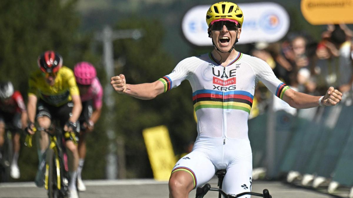 Pogacar gana su primera etapa de esta edición del Tour de Francia con un magnífico sprint en Les Angles