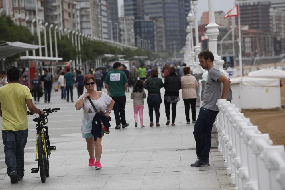 Mal tiempo en Gijón a finales de junio