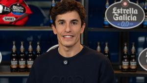 Marc Márquez, durante la entrevista con su patrocinador