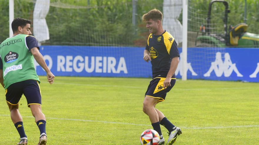 Berto Cayarga ya entrena con el Dépor en Abegondo