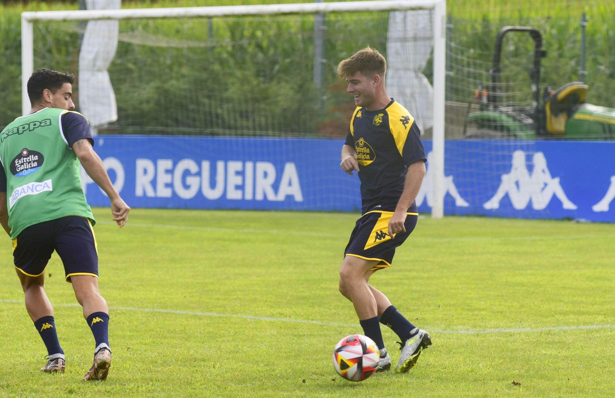 Berto Cayarga ya entrena con el Dépor en Abegondo