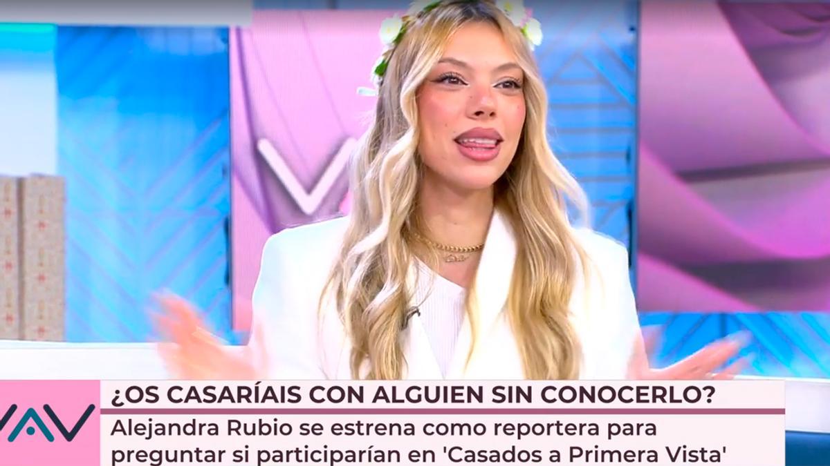 Alejandra Rubio en un momento del programa.