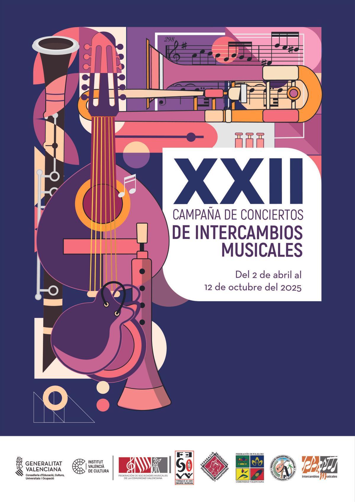 Cartell XXII Campanya de Concerts d’Intercanvis entre Federacions.