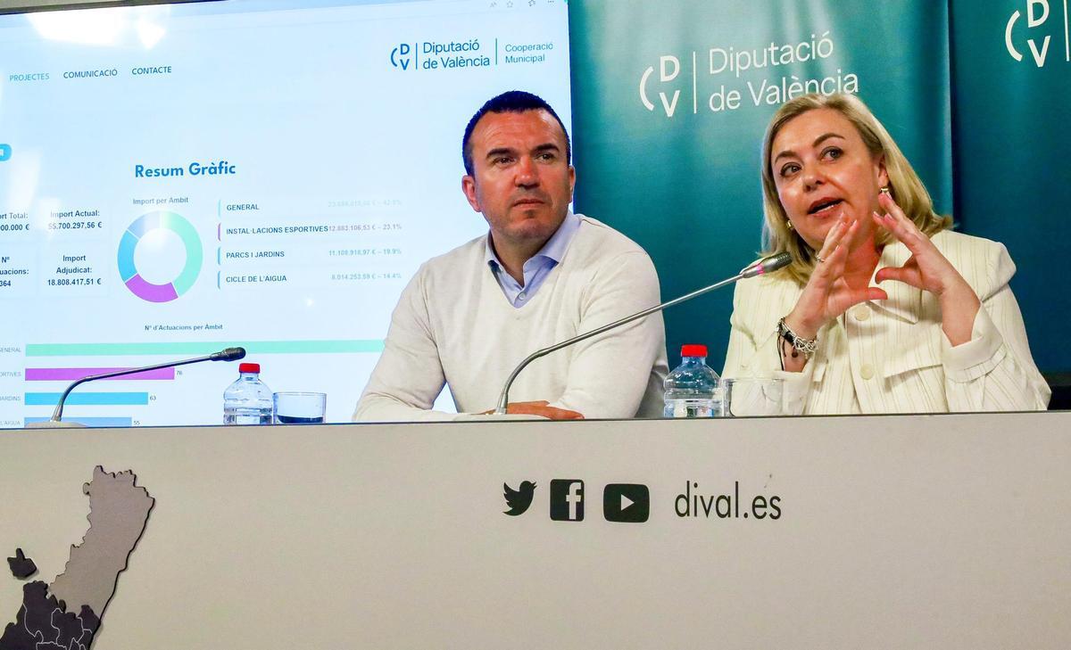 Mompó y Enguix en un acto de la Diputació de València.