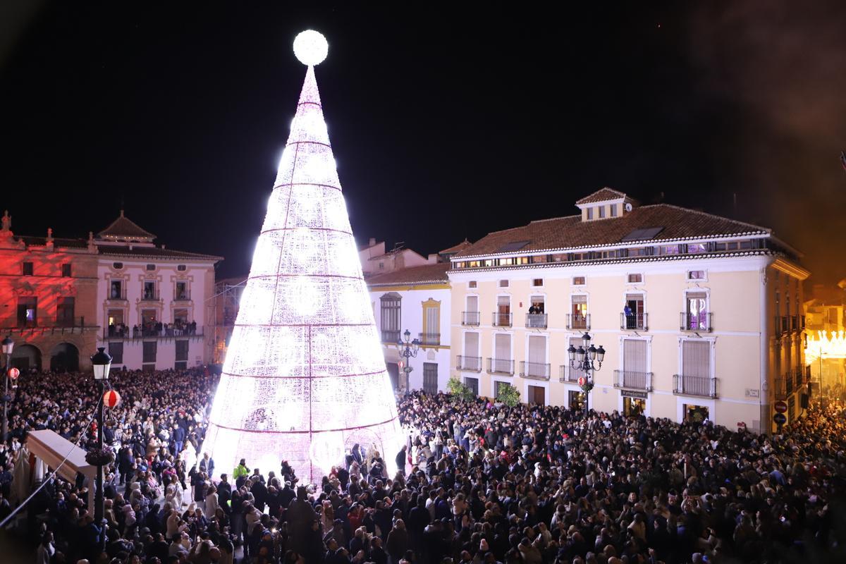 Encendido de Navidad en la Plaza de España.