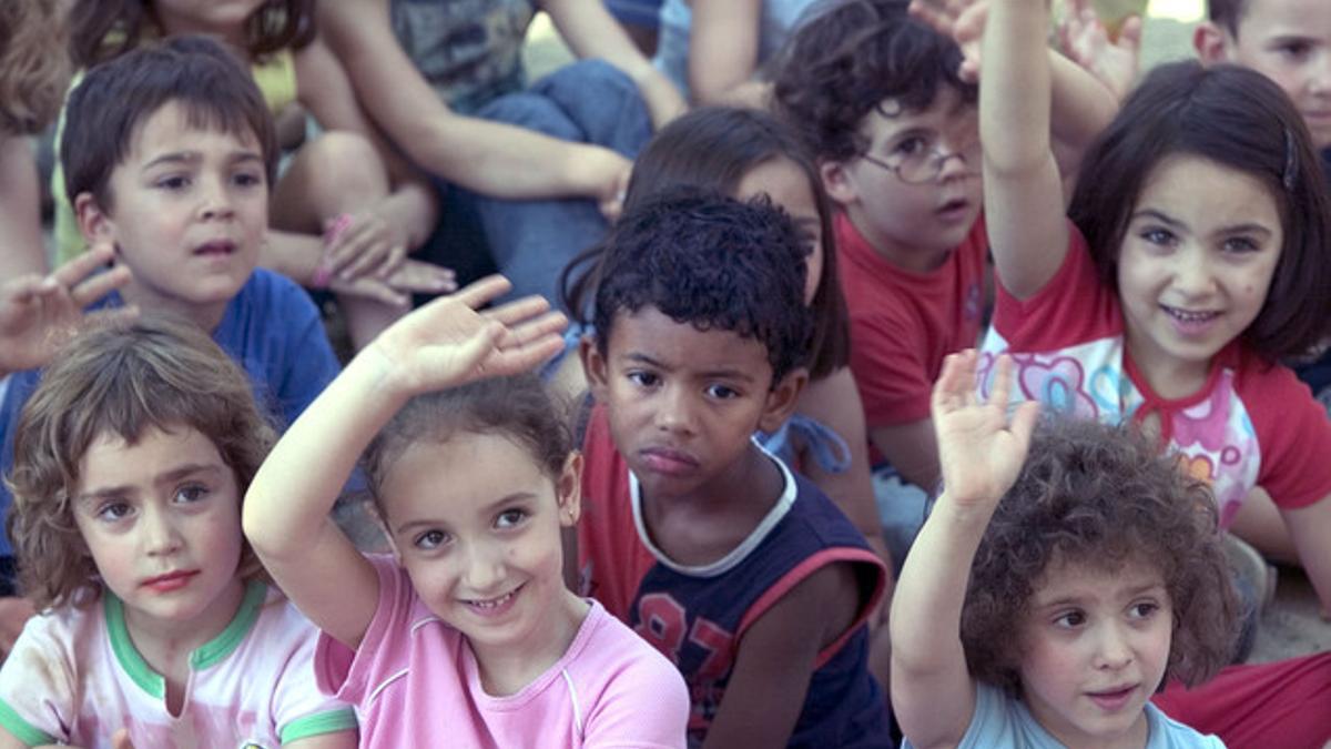 Fin de curso en la escuela Farigola, de Barcelona.