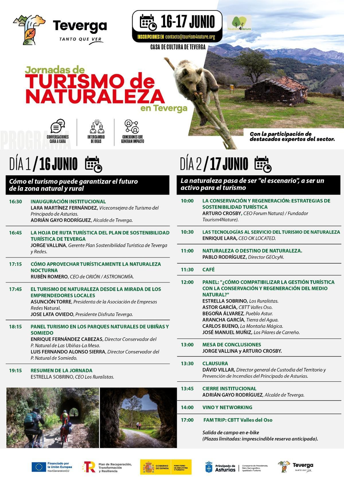 Cartel con el programa de la cita.