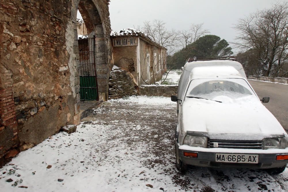 Primeras nieves de 2017 en la provincia de Málaga