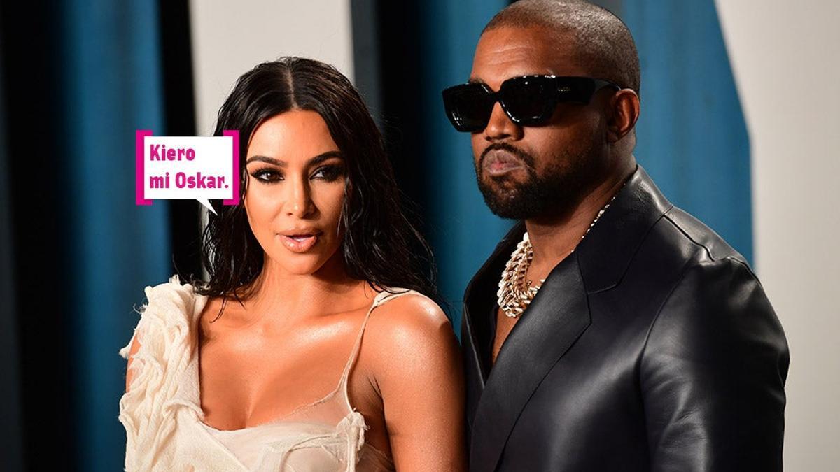 Kim Kardashian y Kanye West en los Oscar 2020