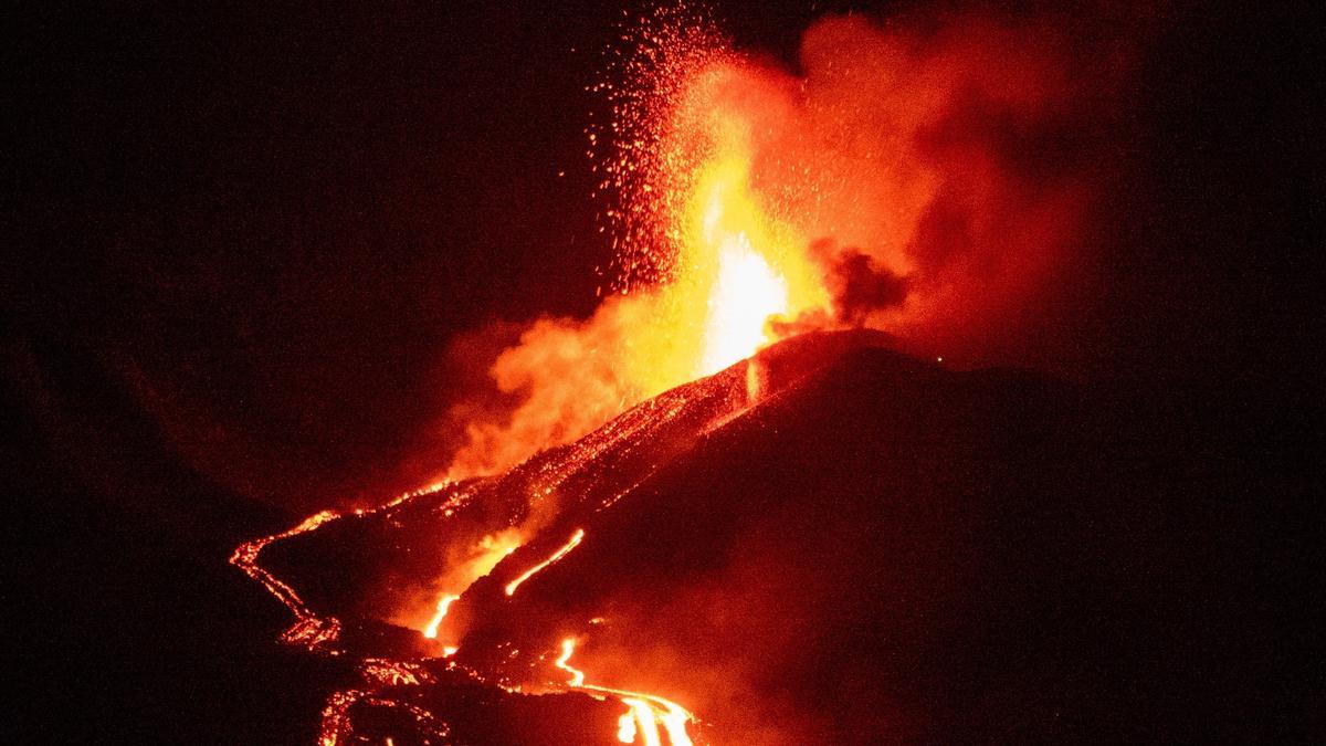 El volcán de Cumbre Vieja.