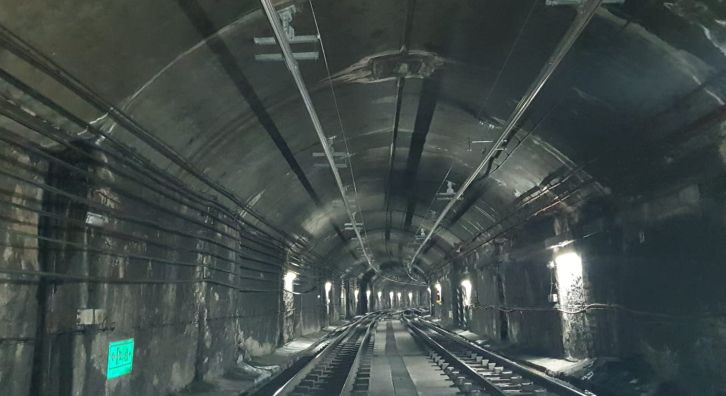 El túnel de FGC en L'Hospitalet de Llobregat.