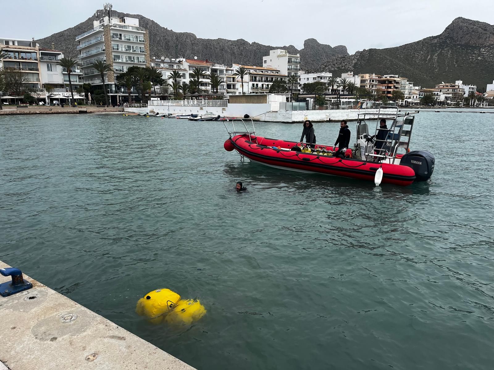 Así ha sido la limpieza comunitaria de la bahía de Pollença