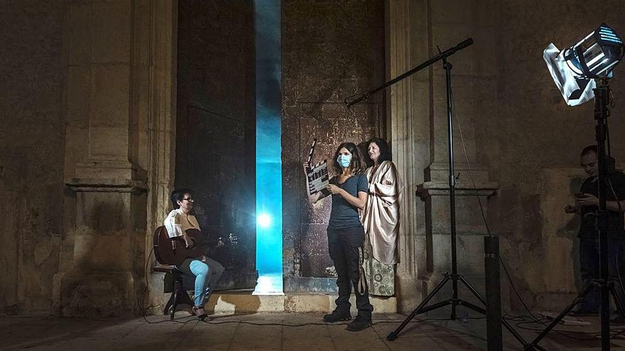 imagen de la filmación de cortometraje facilitada por el consistorio setabense.