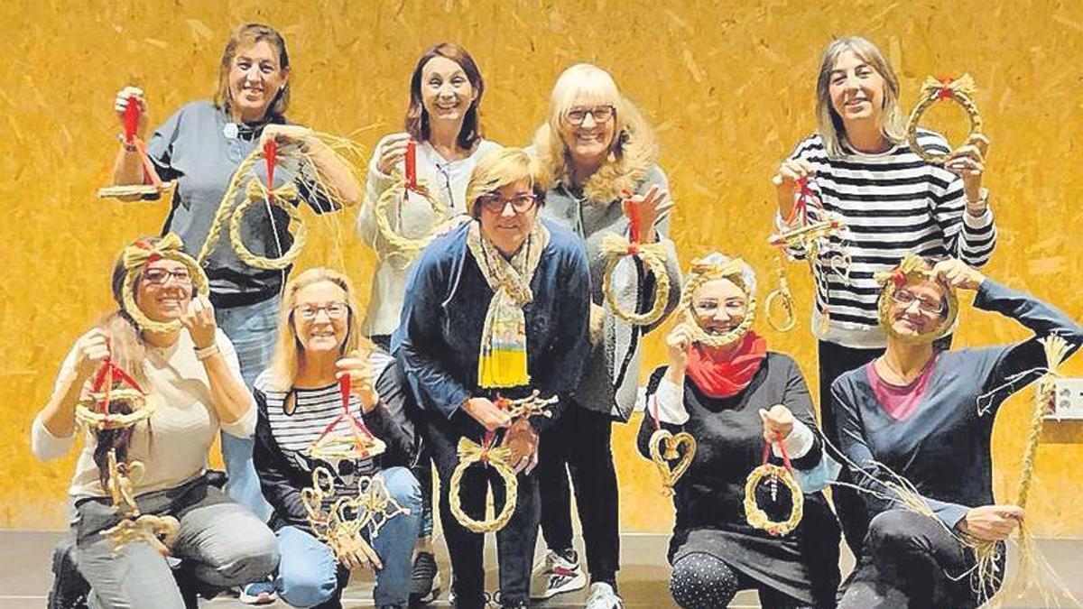 Participantes en el taller de esparto.
