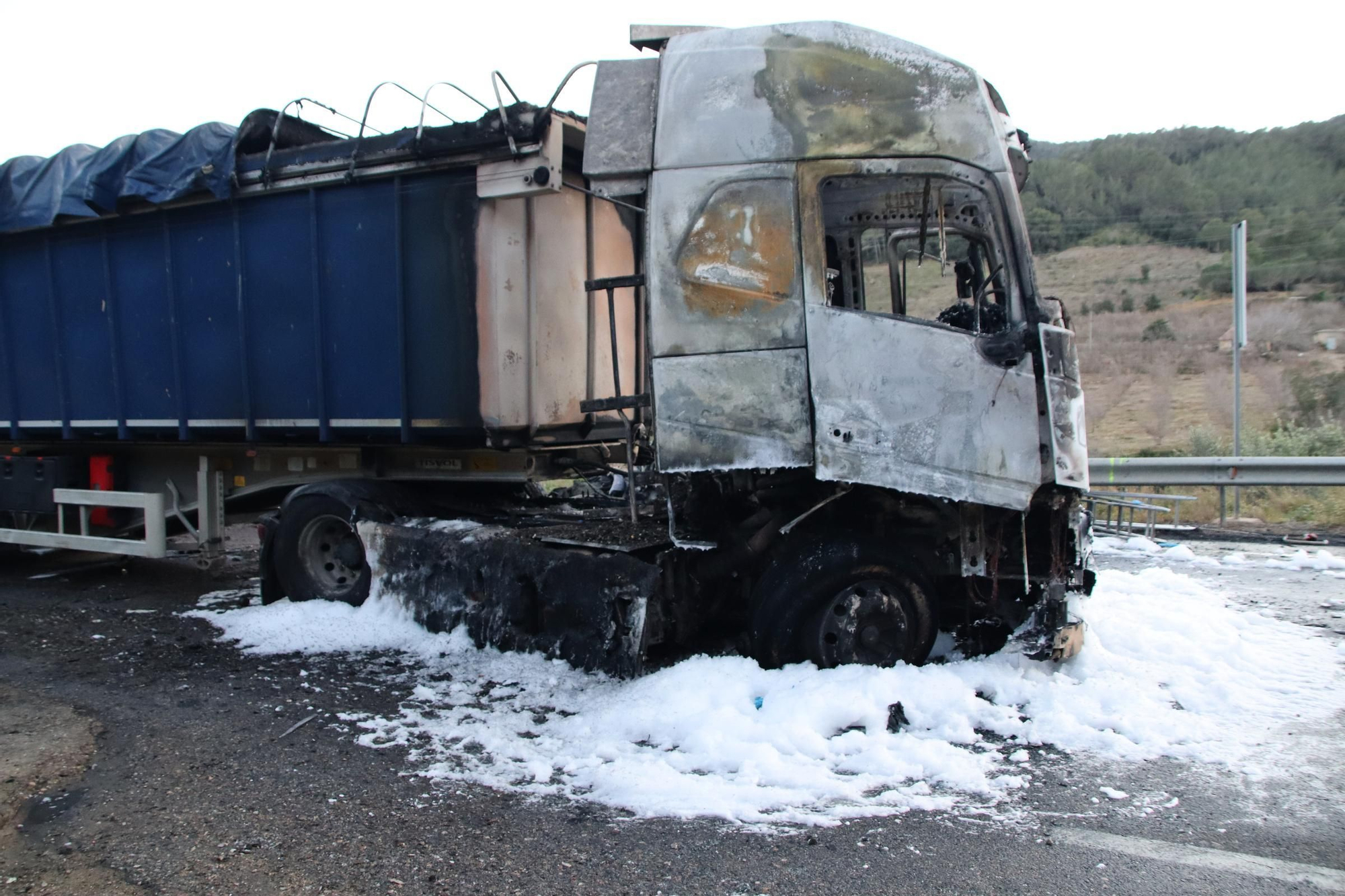 Les fotos de l'accident mortal a Riudecols