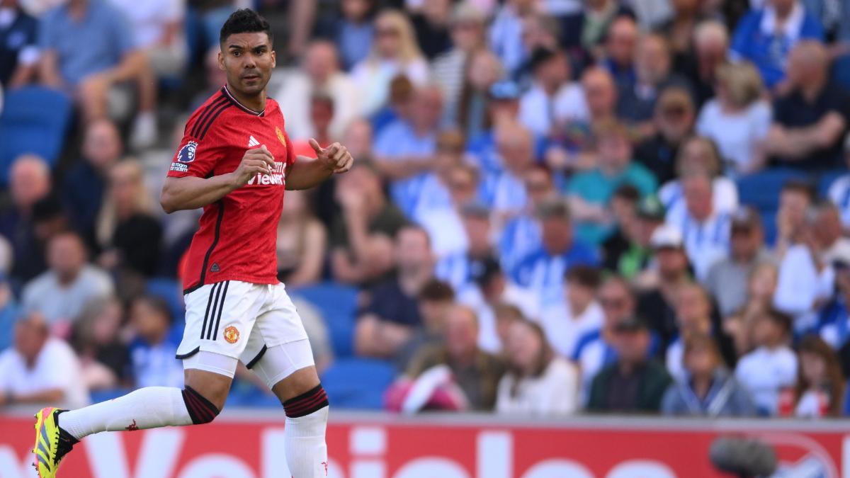 Casemiro, en un partido con el Manchester United