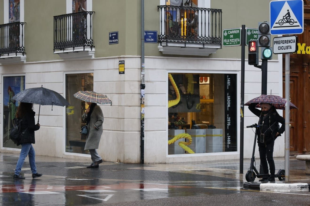 Temporal de lluvia en València