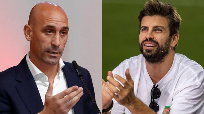 Luis Rubiales y Gerard Piqué.