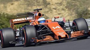 Fernando Alonso, en la sesión de calificación del GP de Hungría.