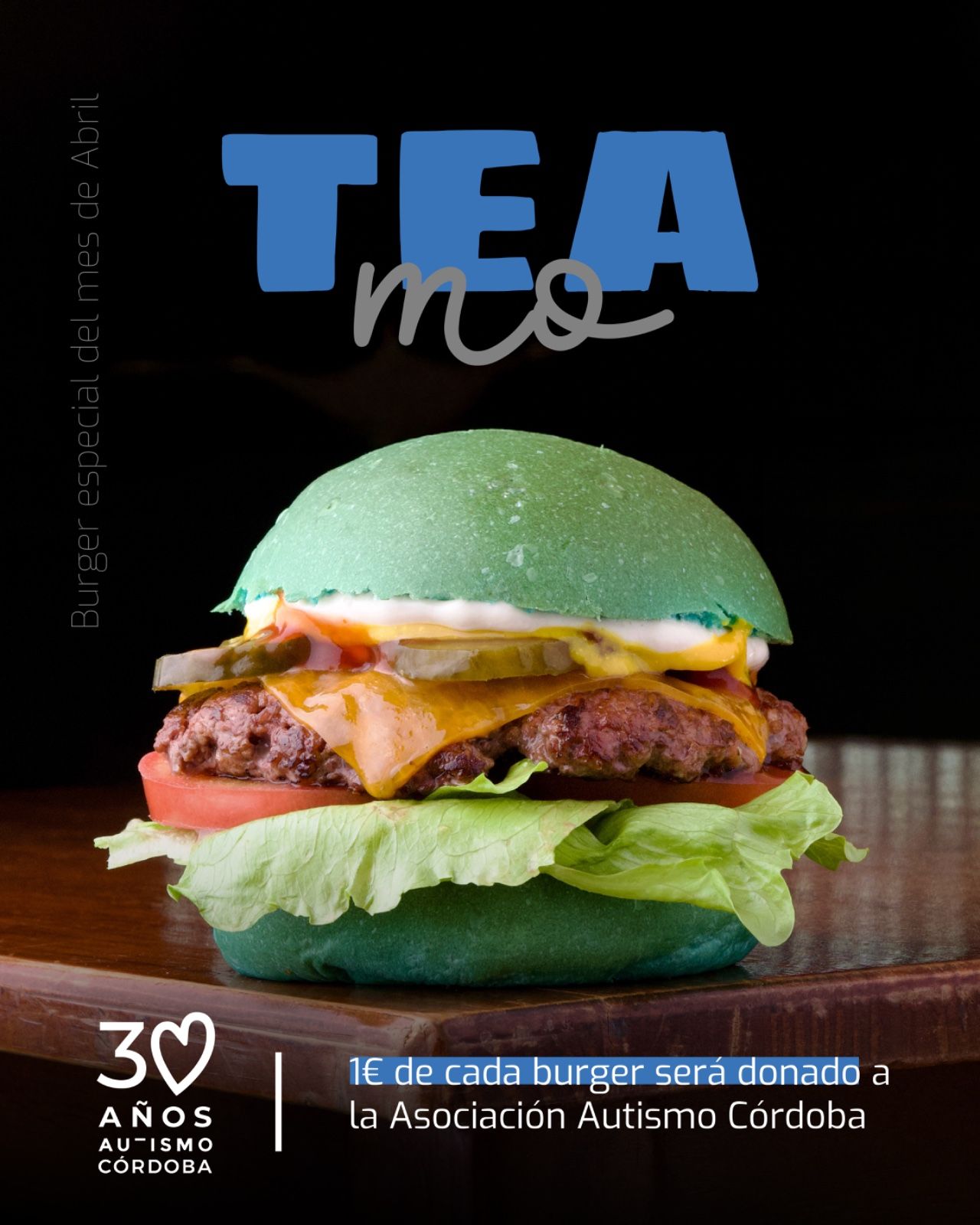 Hamburguesa creada en apoyo de las personas con autismo.