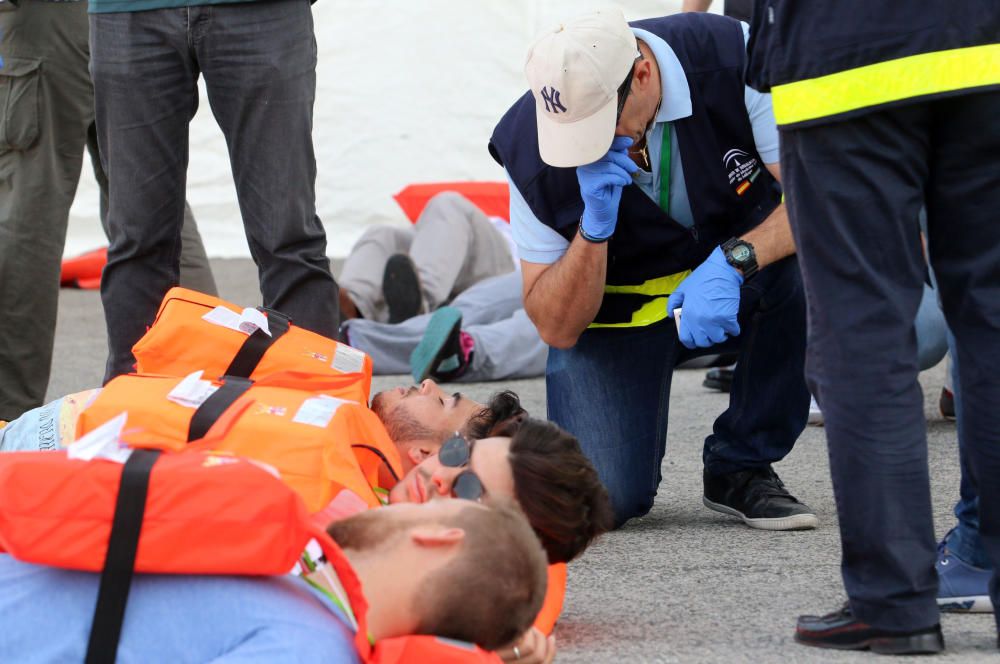 Simulacro de accidente aéreo en Málaga