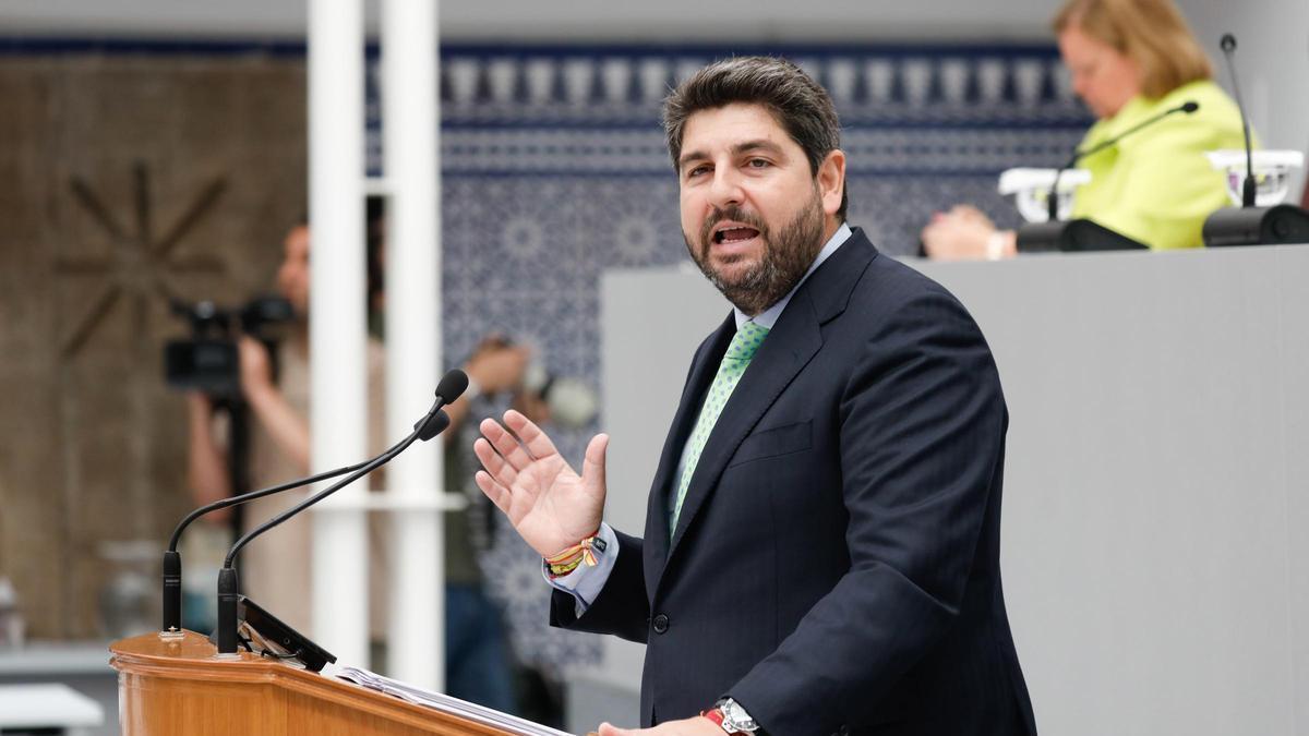 Fernando López Miras, en la Asamblea