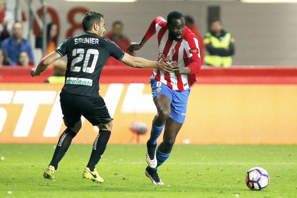 El partido entre el Sporting y el Granada, en imágenes