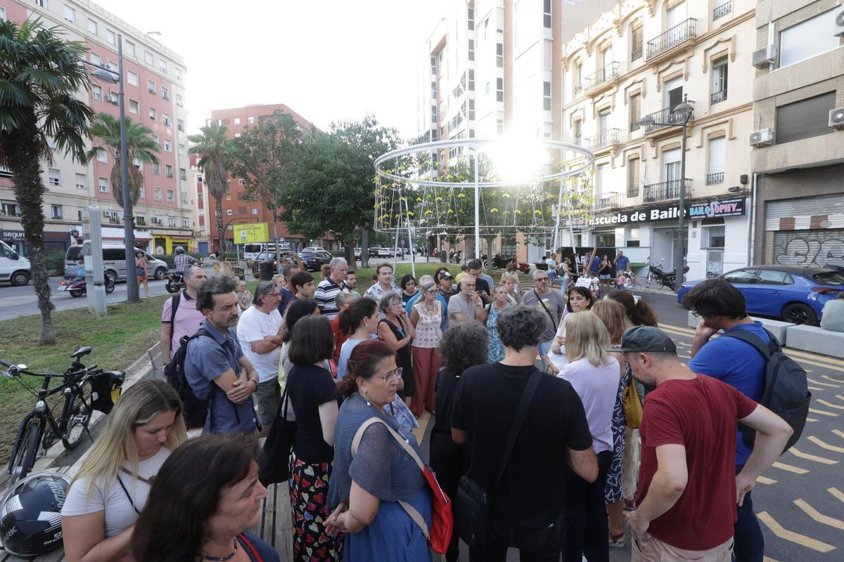 Reunión de vecinos de Pérez Galdós, celebrada hace unos meses, para estudiar movilizaciones.