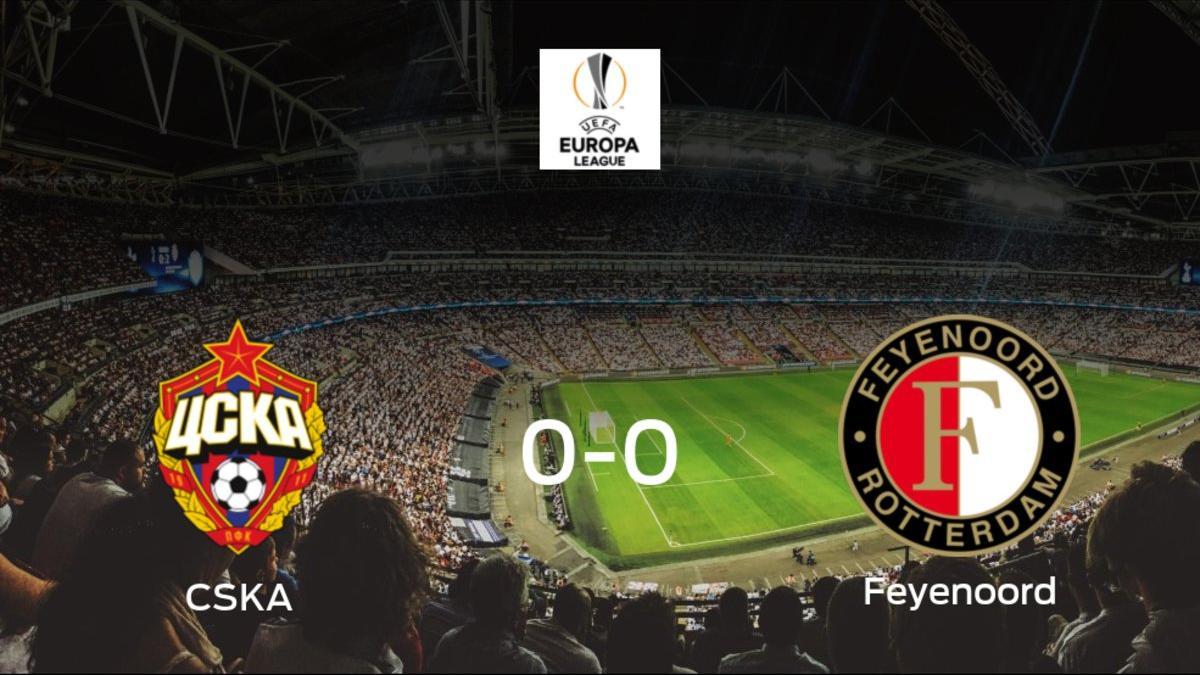 El CSKA Moscú y el Feyenoord Rotterdam concluyen su enfrentamiento en el Veb Arena sin goles (0-0)
