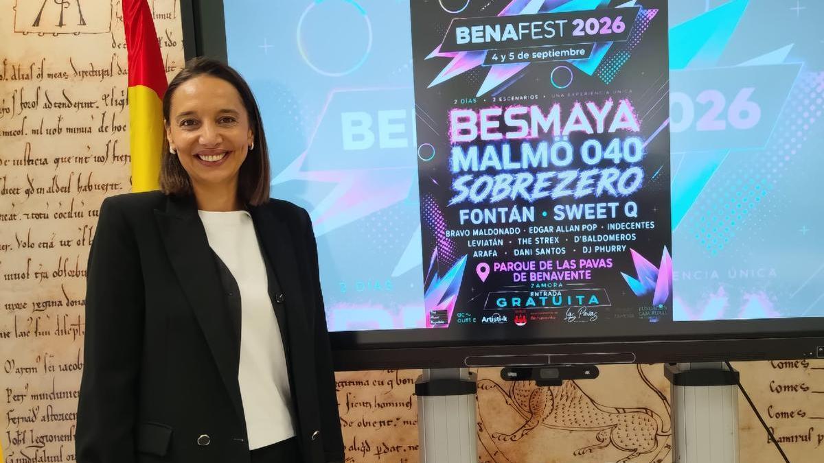 Sara Casquero, concejala de Ferias en la presentación del Benafest 2026.