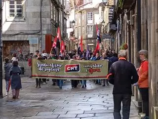 Manifestación de la CNT en Santiago