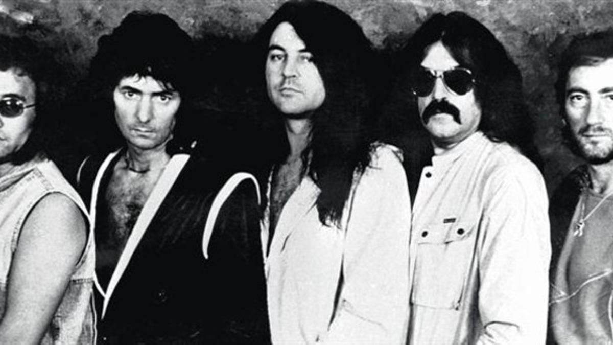 De izquierda a derecha, Ian Paice, Richie Blackmore, Ian Gillian, Jon Lord y Roger Glover.