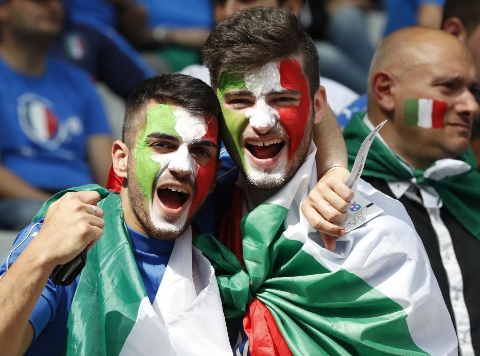 Afición Italia vs España Eurocopa 2016