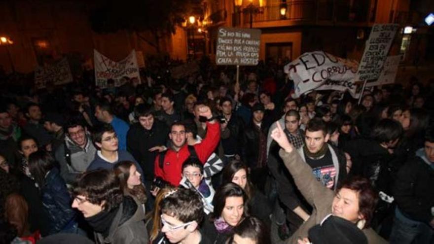 Continúan las movilizaciones estudiantiles en Valencia