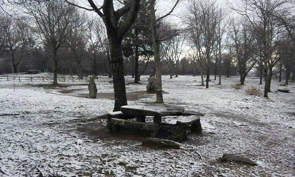 La nieve cubre de blanco la provincia de Pontevedr