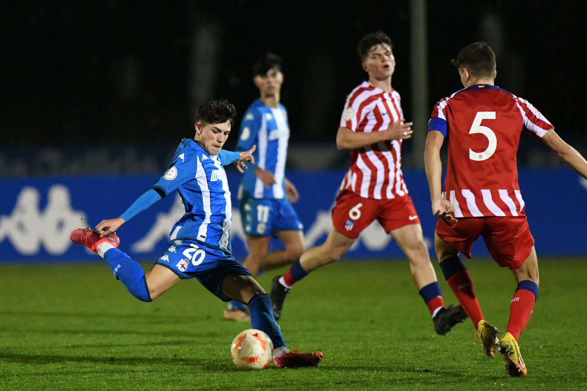 El Dépor juvenil asombra en la Copa del Rey remontando dos goles al Atlético