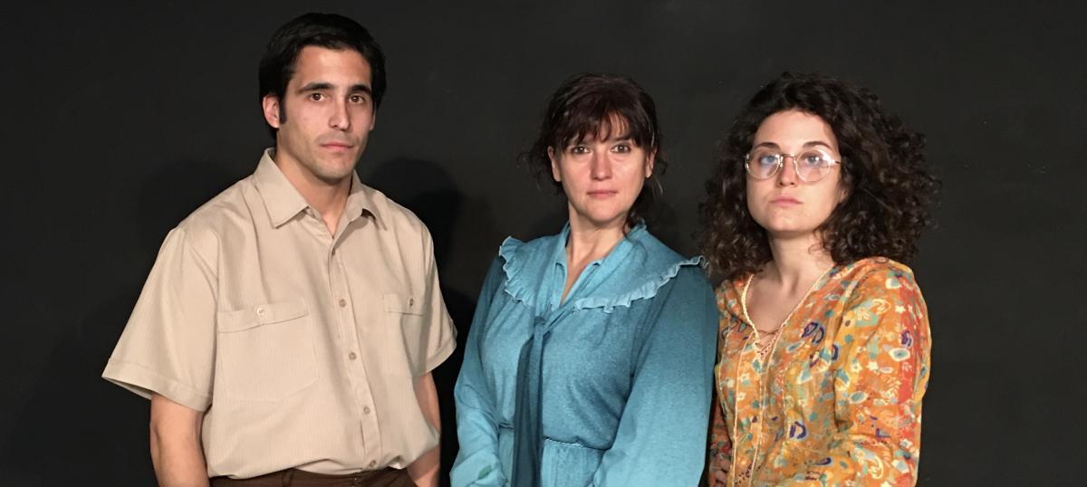 Els tres actors del muntatge.