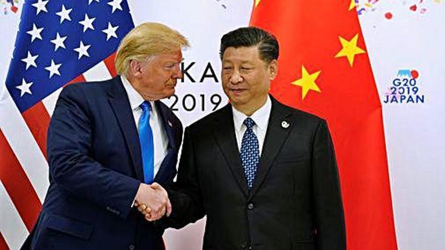 Donald Trump i el president de la Xina, Xi Jinping, a la trobada del G-20.