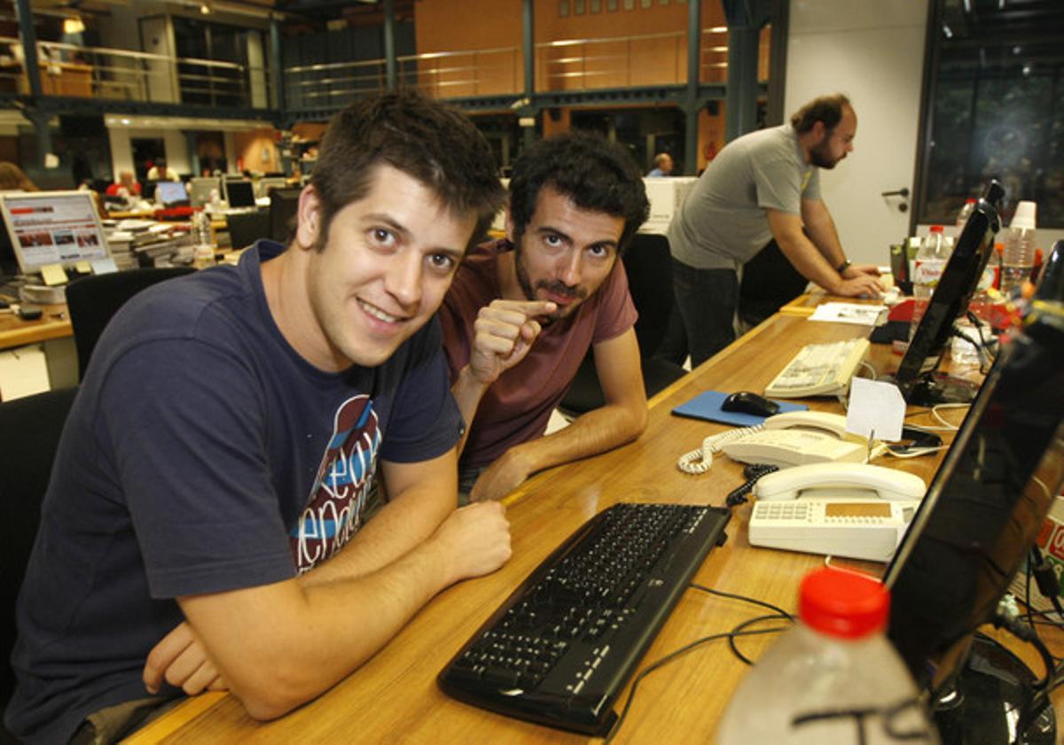 Dani Alegret i Ferran Piqué, en el xat de la web d’El Periódico. Dani Alegret i Ferran Piqué, en el xat de la web d’El Periódico.