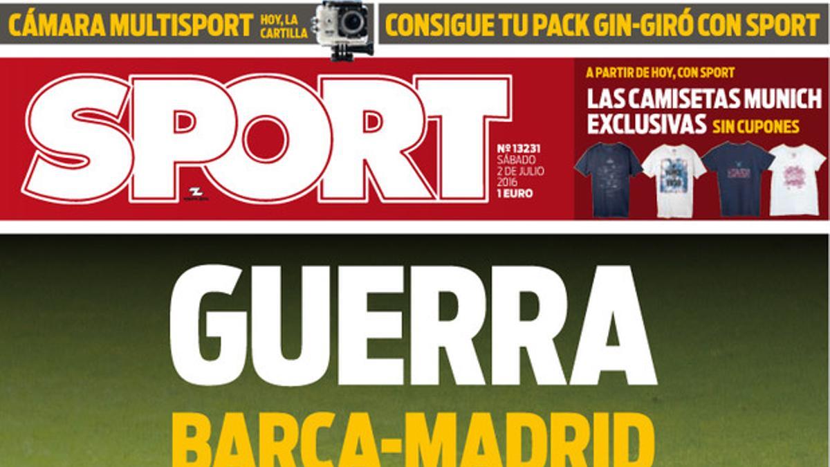 La portada de SPORT de hoy