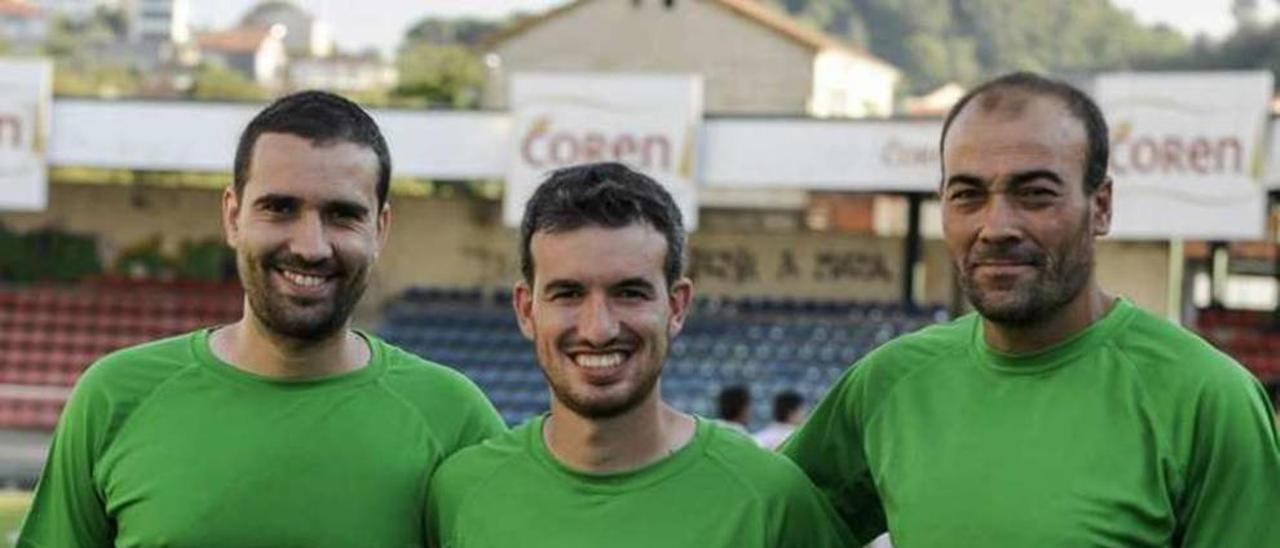 El cuerpo técnico del Ourense Club de Fútbol. // Brais Lorenzo