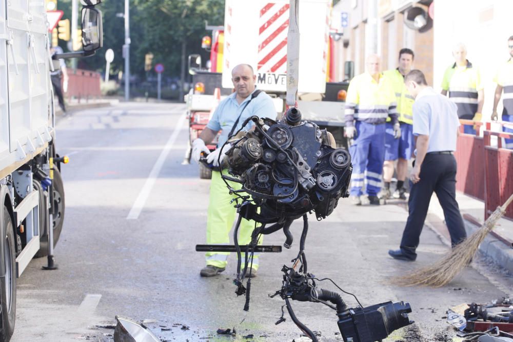 Accident de trànsit a la zona dels Maristes de Girona