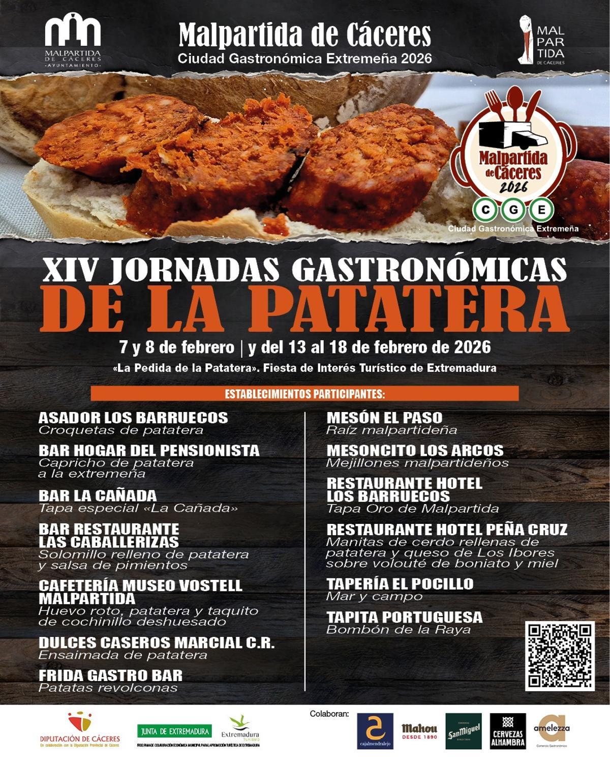 Programación de las XIV Jornadas Gastronómicas de la Patatera.