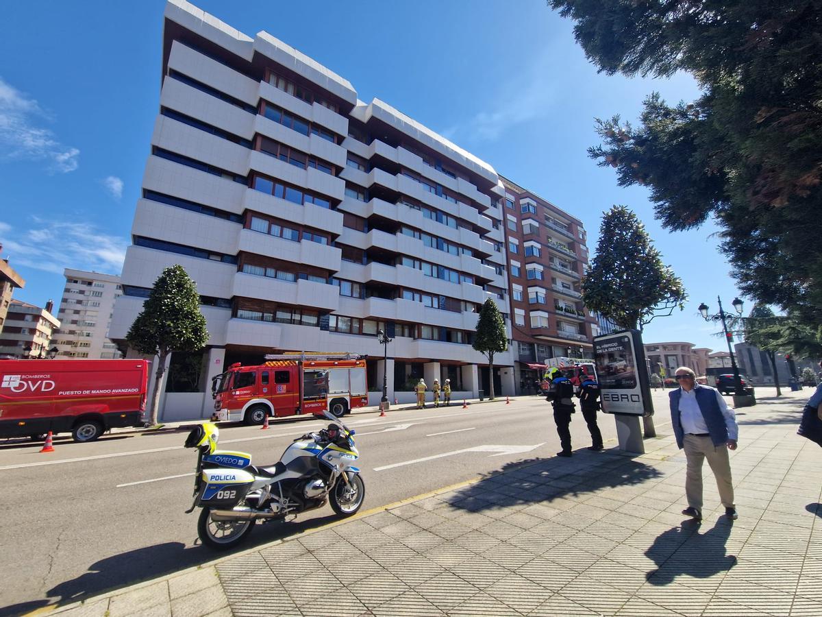 El operativo desplegado en la zona.