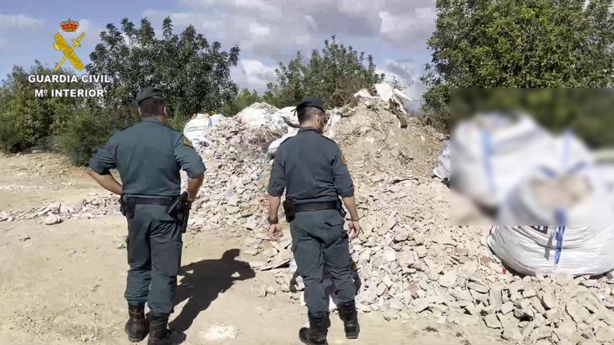 La Guardia Civil inspecciona siete fincas rústicas de Mallorca por vertidos ilegales de residuos de obras