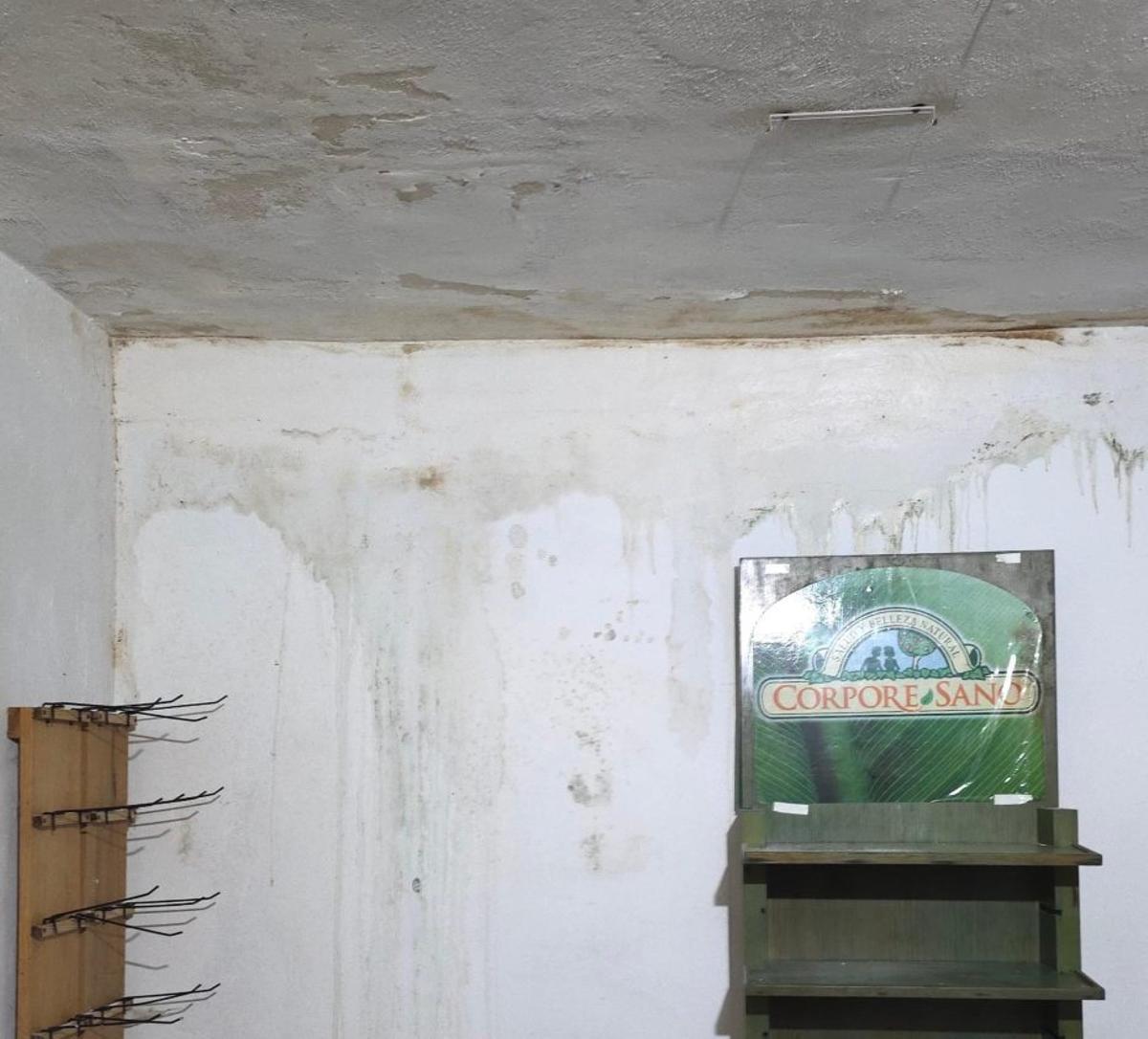 Un ejemplo del daño que causan las filtraciones en Princesa Yballa.